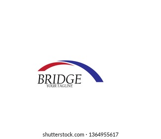 creative abstract bridge logo design template - Vector
