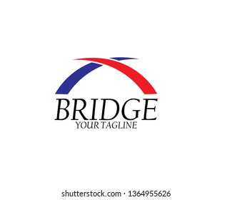 creative abstract bridge logo design template - Vector
