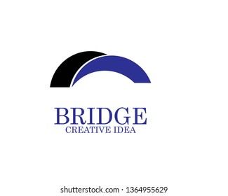 creative abstract bridge logo design template - Vector
