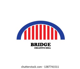 creative abstract bridge logo design template - Vector
