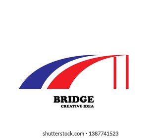 creative abstract bridge logo design template - Vector
