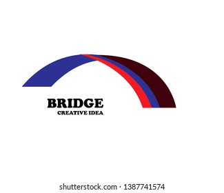 creative abstract bridge logo design template - Vector

