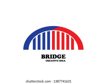 creative abstract bridge logo design template - Vector
