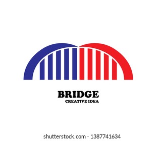 creative abstract bridge logo design template - Vector
