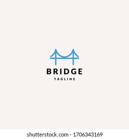 Creative abstract bridge logo design template
