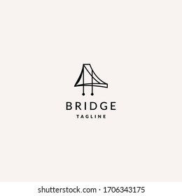 Creative abstract bridge logo design template