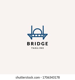 Creative abstract bridge logo design template