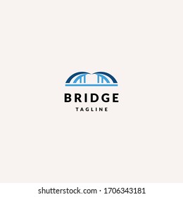 Creative abstract bridge logo design template