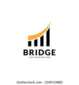 plantilla de diseño de logotipo de puente abstracto creativo