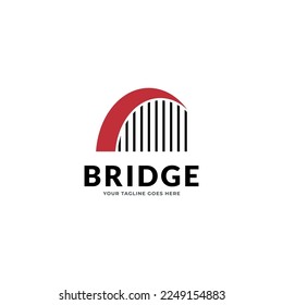 creative abstract bridge logo design template