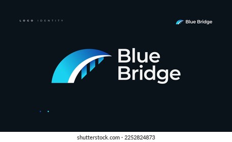 Creative Abstract Bridge Logo Design Template