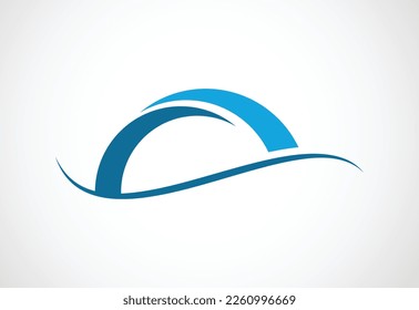 Creative abstract Bridge logo design, Vector design template