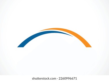 Creative abstract Bridge logo design, Vector design template