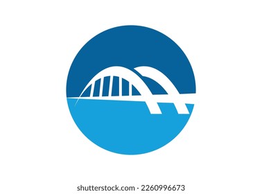 Creative abstract Bridge logo design, Vector design template