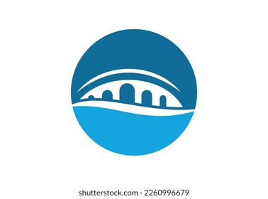 Creative abstract Bridge logo design, Vector design template