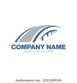 creative abstract bridge logo design template