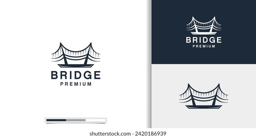 Creative abstract bridge logo design template inspiration.