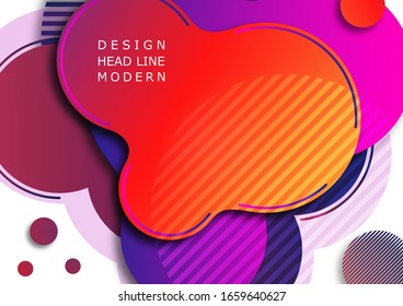 Creative abstract bright background. Smooth flowing liquid, circles and stripes on a white background. Template for prints, posters, flyers. Vector illustration for your design.