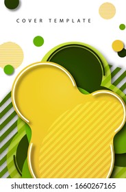 Kreativ abstrakter heller Hintergrund. Leicht fließende Flüssigkeit, Kreise und Streifen auf weißem Hintergrund. Vorlage für Drucke, Poster, Flyer. Vektorillustration-Illustration für Ihr Design.