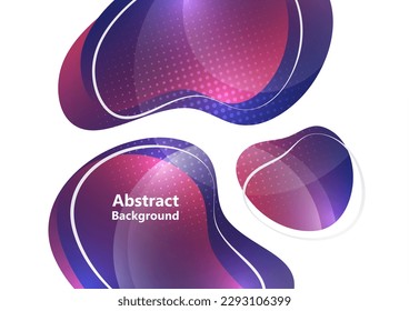 Creative abstract bright background. Smooth liquid, stripes and dots on a white background. Template for prints, posters, flyers. Vector illustration for your design.