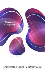 Creative abstract bright background. Smooth liquid, stripes and dots on a white background. Template for prints, posters, flyers. Vector illustration for your design.