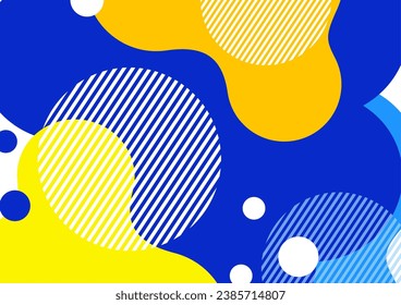 Creative abstract bright background. Smooth liquid, stripes and dots on a white background. Template for prints, posters, flyers. Vector illustration for your design.