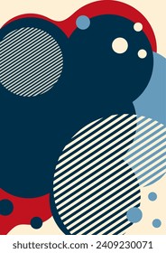 Creative abstract bright background. Smooth liquid, stripes and dots on a white background. Template for prints, posters, flyers. Vector illustration for your design.