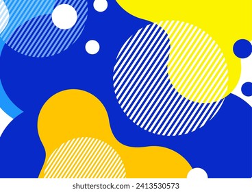 Creative abstract bright background. Smooth liquid, stripes and dots on a white background. Template for prints, posters, flyers. Vector illustration for your design.