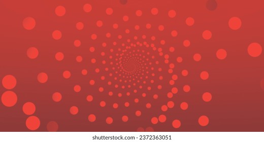 Creative abstract bright red dot lines, circles on red radial gradient background  to apply as Christmas, wedding celebration, valentine illustration design background.