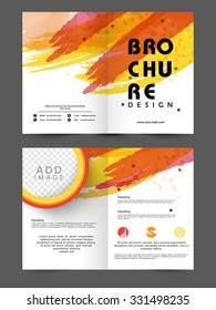 Creative abstract brochure, template or flyer design for business or corporate sector.