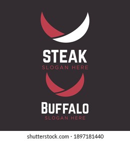 Creative Abstract Bull Concept Logo. Bull horns line logo symbol