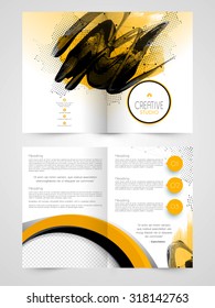Folleto comercial, plantilla o diseño de volante creativo y abstracto con espacio libre para la imagen y el texto.