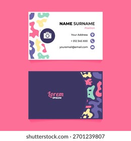 Creative abstract business card template. Modern style for brand identity