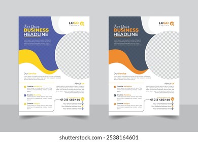 Creative and abstract business flyer template, Brochure design, poster, flyer in A4 business proposal, promotion, advertise, publication, cover page. 
