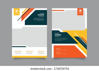 Diseño creativo abstracto de plantilla vectorial de volante de negocios. Diseño de folleto, diseño moderno de portada, informe anual, póster, volante en A4 con formas coloridas para el mercado