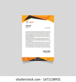 Plantilla de membrete comercial abstracta creativa