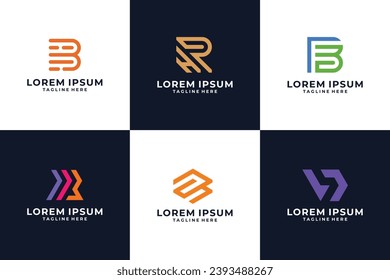 Paquete de logotipos de negocios abstractos creativos