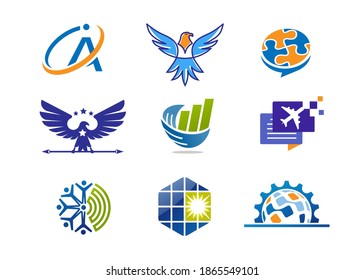 creative abstract business logo mix collection