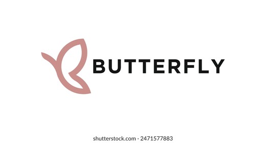 Creative abstract butterfly logo design. Premium Vector