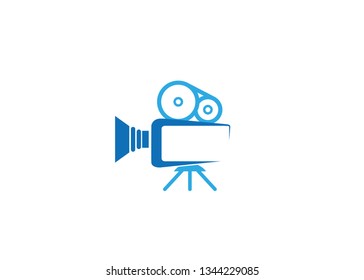 Creative Abstract Camera Broadcast Projector Logo Design Vector Symbol Illustration