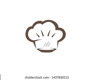 Creative Abstract Chef Hat Plate Logo Design Vector Symbol Illustration