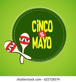creative abstract for Cinco De Mayo with nice sombrero illustration in a white background.