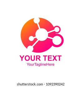 Creative abstract circle tech planet atom vector logo design template element. Colorful concept icon