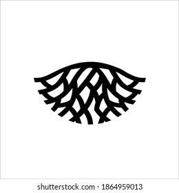 Creative abstract circular roots on white background vector logo design template