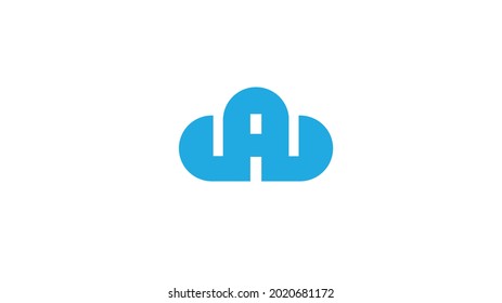 creative abstract cloud letter a logo vector symbol sign