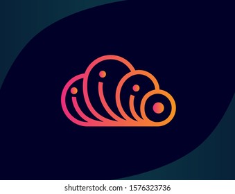 Creative abstract cloud shape icon design. Vector logo graphics