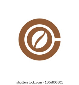 Creative abstract coffee in cup logo design vector for business company