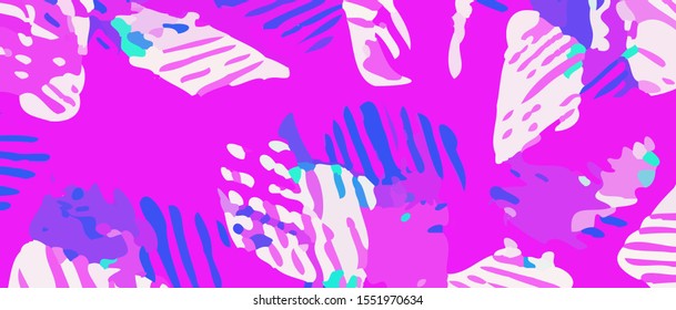 Creative abstract collage header with different shapes and textures. Vector contemporary background. 