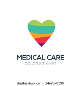 Creative Abstract Colorful Logo ,medical care logo