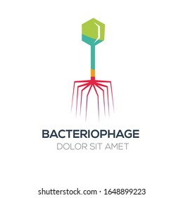 Creative Abstract Colorful Logo ,Vector illustration, bacteriophage shape